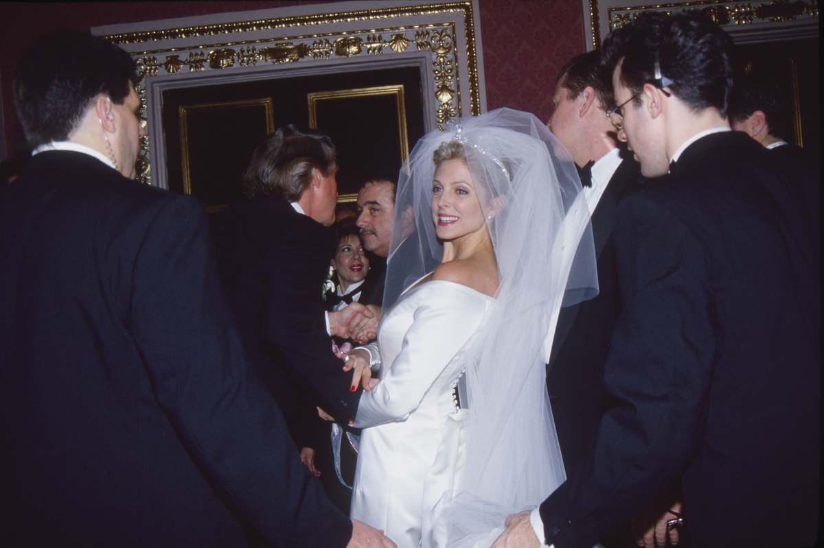 Donald Trump and Marla Maples got married at The Plaza Hotel on December 20, 1993. (Image Source: Getty Images | Photo by Sonia Moskowitz) 