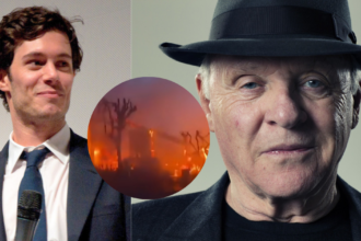 Adam Brody, Anthony Hopkins & Cal Fire in Frame