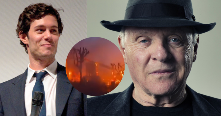 Adam Brody, Anthony Hopkins & Cal Fire in Frame