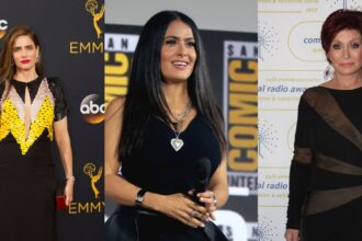 Amanda Peet poses at the 68th Emmy Awards, held at the Microsoft Theater in LA, 2018. (Photo by Rick Rowell via Flickr) Salma Hayek: Photo credit: Gage Skidmore, 2019. (via Flickr) Sharon Osbourne by Eva Rinaldi, 2012. (via Flickr)