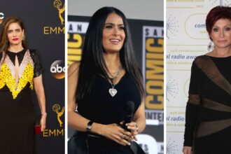 Amanda Peet poses at the 68th Emmy Awards, held at the Microsoft Theater in LA, 2018. (Photo by Rick Rowell via Flickr) Salma Hayek: Photo credit: Gage Skidmore, 2019. (via Flickr) Sharon Osbourne by Eva Rinaldi, 2012. (via Flickr)