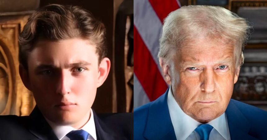 Barron Trump and Donald Trump