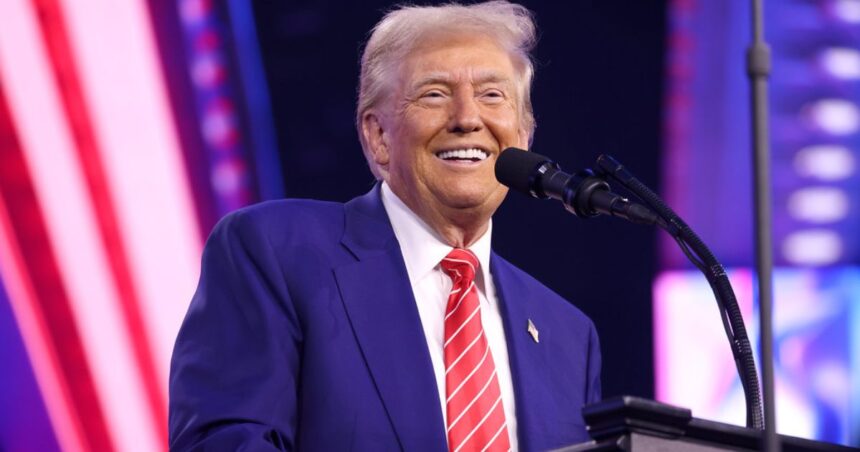 Donald Trump at the 2024 America Fest at the Phoenix Convention Center