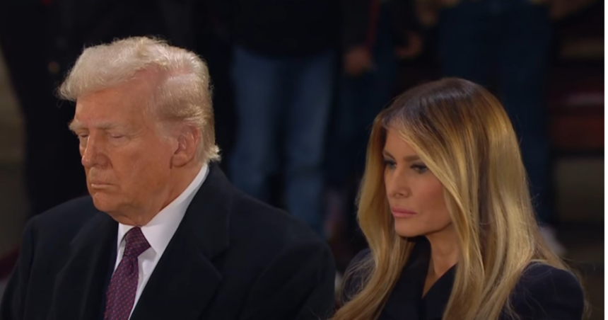 Donald & Melania Trump at Capitol on Wednesday.