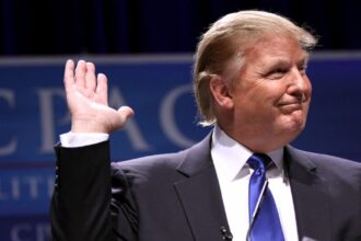 Donald Trump Waving at the Audience