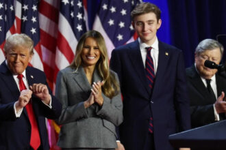 Donald Trump, Melania, and Barron