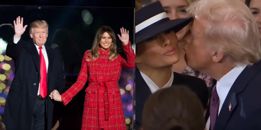 Donald Trump's Awkward Failed Attempt To Kiss Wife Melania At Oath Ceremony Goes Viral.