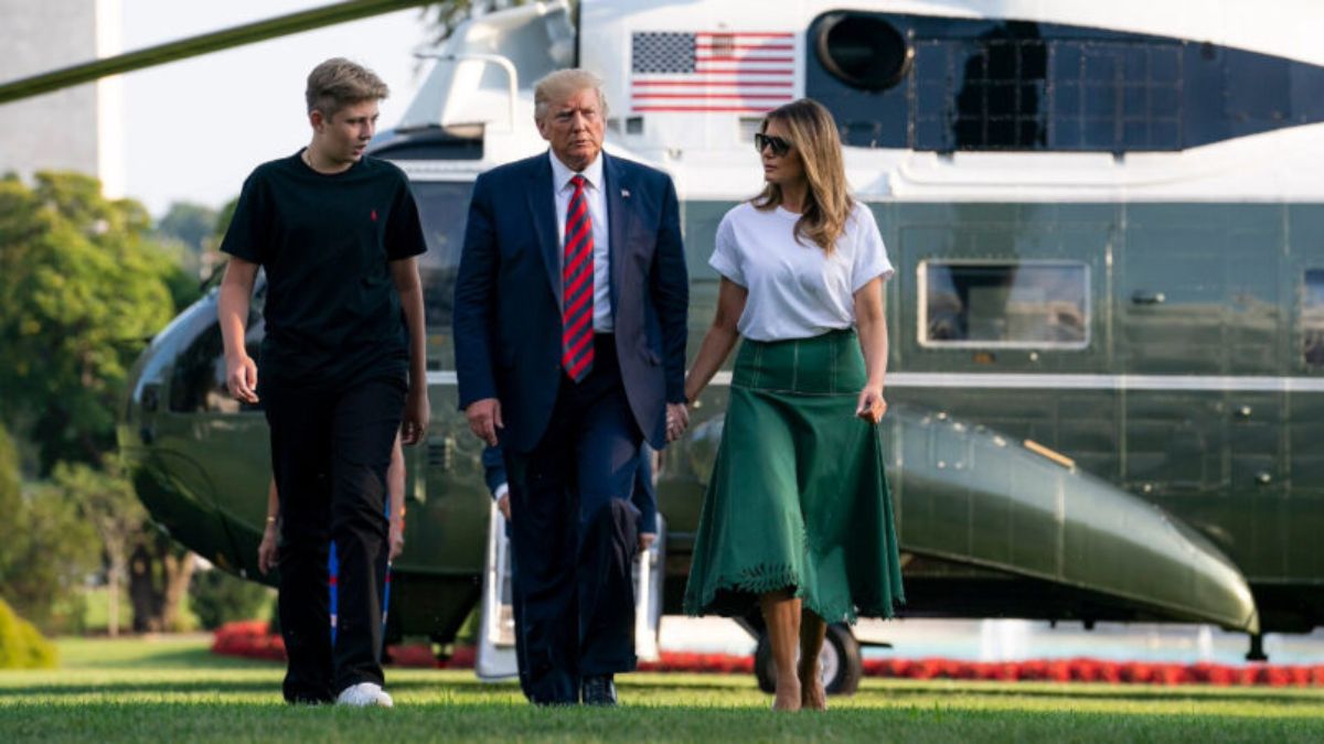 Donald J. Trump, Melania Trump, and their son, Barron