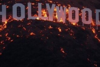 Hollywood Sign On Fire