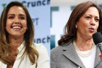 Jessica Alba and Kamala Harris