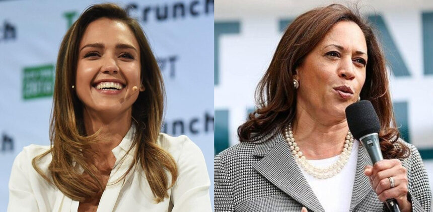 Jessica Alba and Kamala Harris