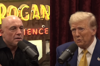 Joe Rogan and Donald Trump in The Joe Rogan Experience.