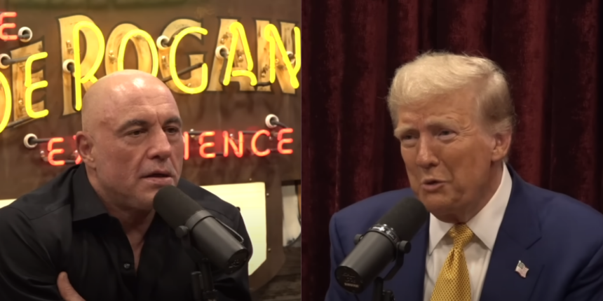 Joe Rogan and Donald Trump in The Joe Rogan Experience.