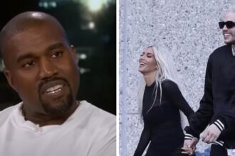 Kanye West (L) and Kim Kardashian & Pete Davidson (R)