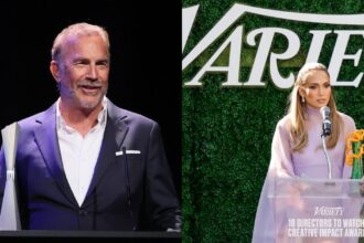 Kevin Costner (L) at the Savannah Film Festival and Jennifer Lopez at the Palm Springs Film Festival