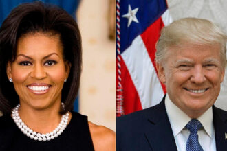 Michelle Obama and Donald Trump