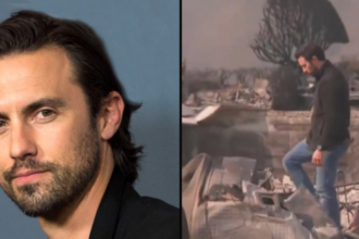 Milo Ventimiglia visiting the ruins of his family home.