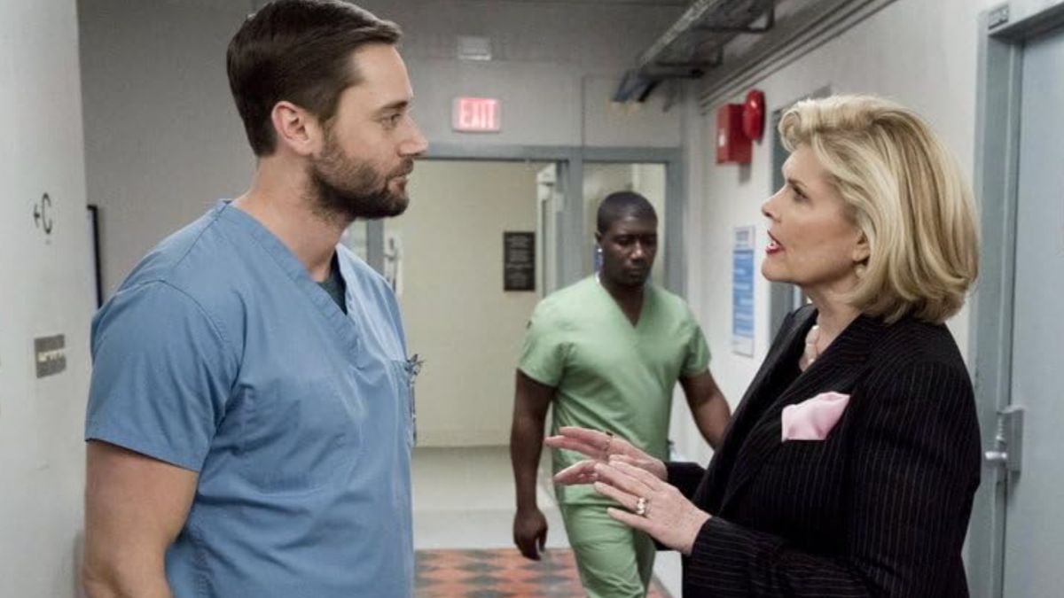 Ryan Eggold and Debra Monk