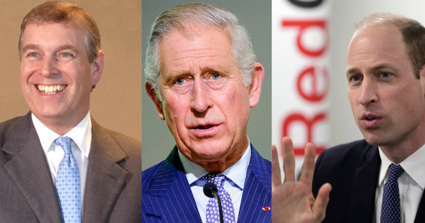 Prince Andrew, King Charles, Prince William