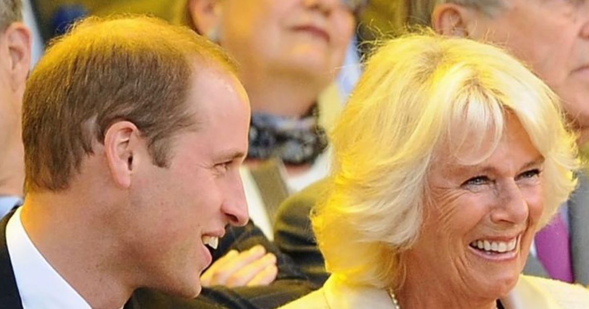 Prince William, Duke of Cambridge, sharing a light moment with his stepmother, Camilla, Duchess of Cornwall((Via Pinterest/@Allyson)