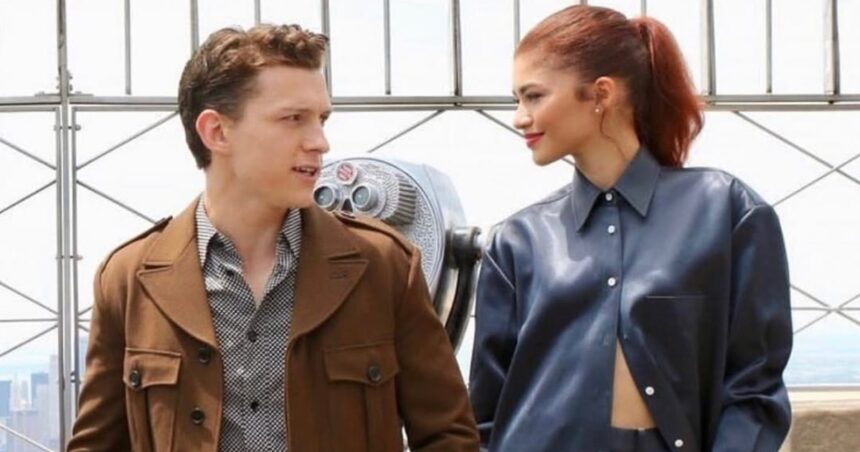 Tom Holland With Zendaya On Set