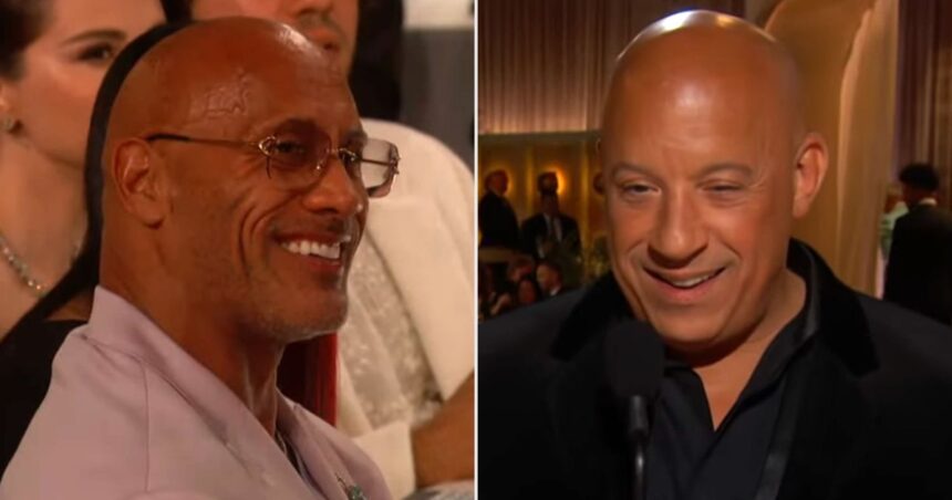 Vin Diesel and Dwayne Johnson in attendance at 2025 Golden Globes