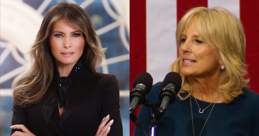 Melania Trump and Jill Biden